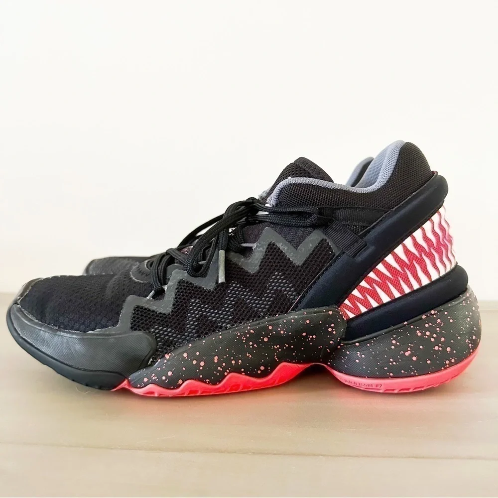 MARVEL ADIDAS D.O.N. ISSUE #2 VENOM BLACK RED Sneakers FW8749 sz 5.5